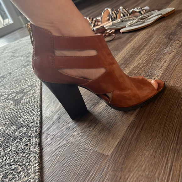Guess Shoes - Guess Brown Open-Toe Heeled Sandals